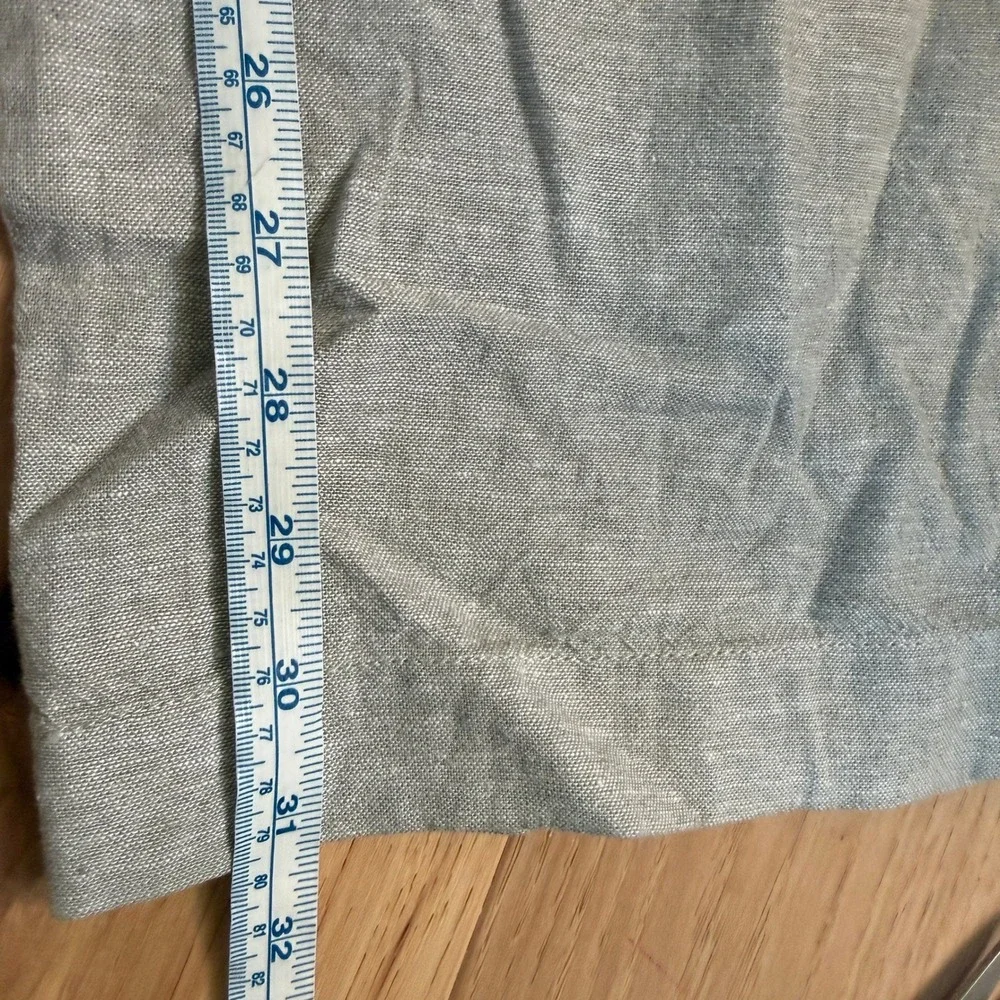 J.Crew Straight Linen Blend Pants Men 38x32 Heather Light Green Preppy Academia